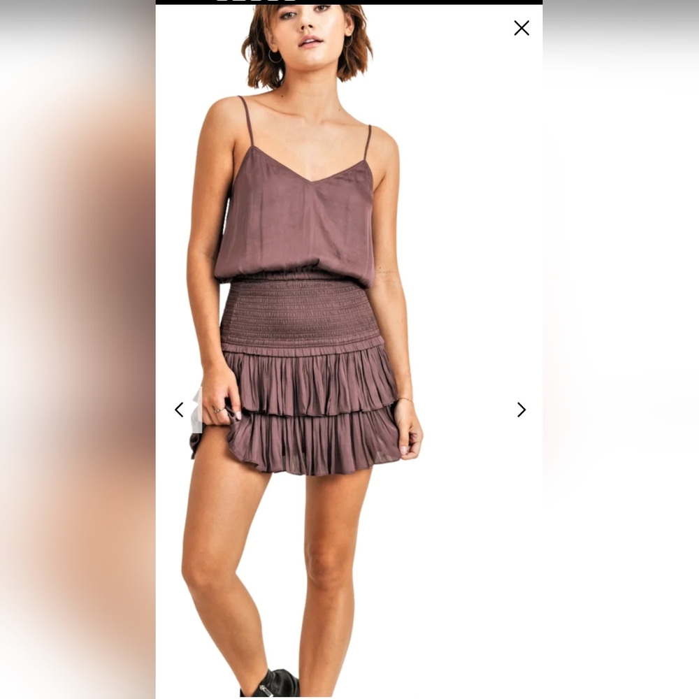 Boutique Reset layered mini skirt, small, MSRP $68